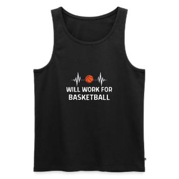 Basketball Spieler Basketballer Sprüche Geschenk - Männer Premium Bio Tank Top - Schwarz - Vorne - Michal (187cm)