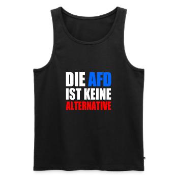 die afd ist keine alternative - Männer Premium Bio Tank Top - Schwarz - Vorne - AI Model Male 178 light (178cm)