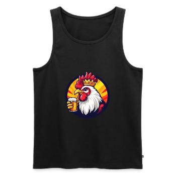 Hahn Bier - Männer Premium Bio Tank Top - Schwarz - Vorne - AI Model Male 178 light (178cm)