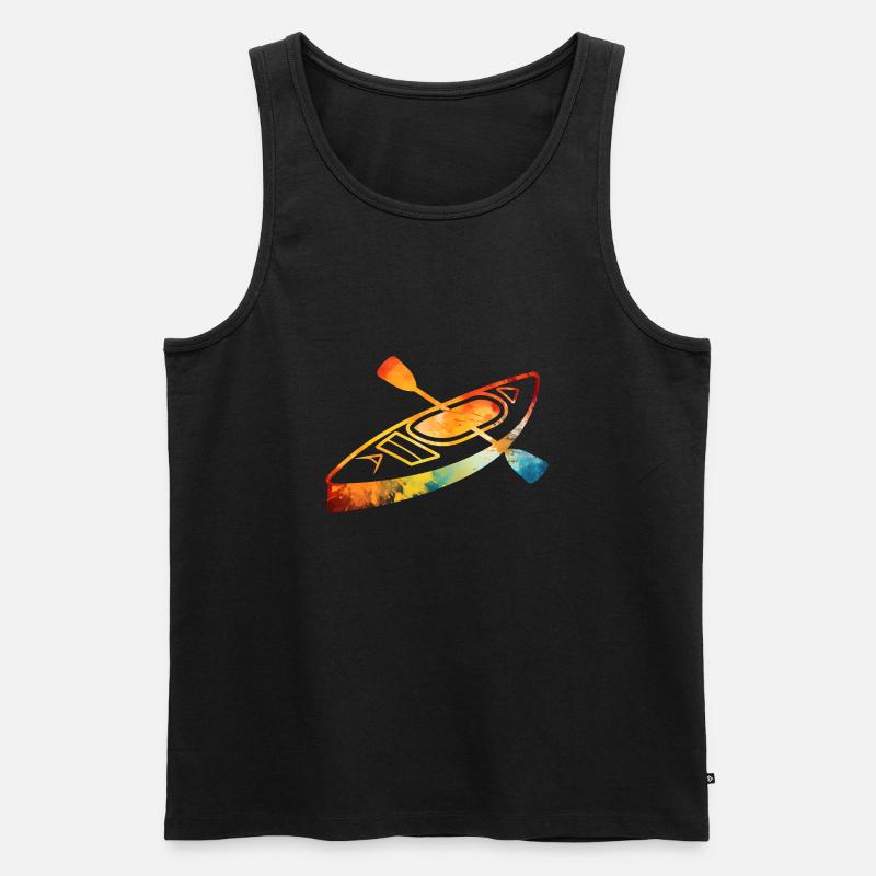 Kajak - Männer Premium Bio Tank Top - Schwarz