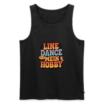 Line Dance Linedance mein Hobby - Männer Premium Bio Tank Top - Schwarz - Vorne - Michal (187cm)