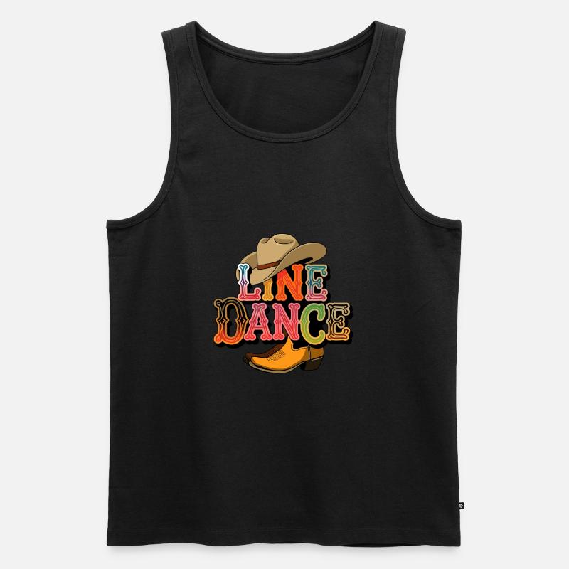 Line Dance Linedance mein Hobby - Männer Premium Bio Tank Top - Schwarz