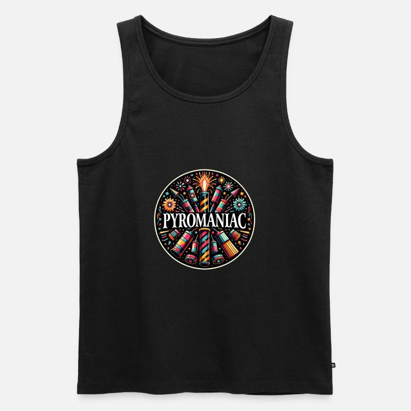 Pyrotechnik Silvester Feuerwerk Neujahr - Männer Premium Bio Tank Top - Schwarz