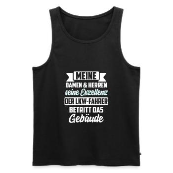 Lkw-Fahrer - Männer Premium Bio Tank Top - Schwarz - Vorne - Michal (187cm)