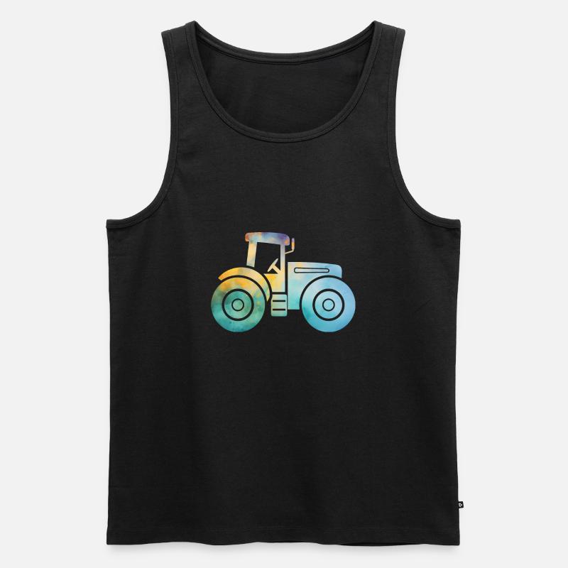 Traktor - Männer Premium Bio Tank Top - Schwarz