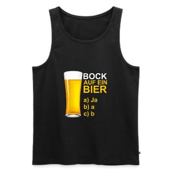 Bock auf ein Bier, Apres Ski, lustige Sprüche - Männer Premium Bio Tank Top - Schwarz - Vorne - AI Model Male 178 light (178cm)