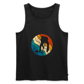 Eis Curling Curler Eisstockschießen Retro Geschenk - Männer Premium Bio Tank Top - Schwarz - Vorne - Michal (187cm)