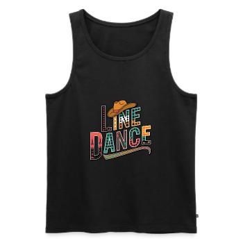 La danse en ligne : mon hobby - ma passion - mon truc - Débardeur bio Premium Homme - noir - Devant - Michal (187cm)