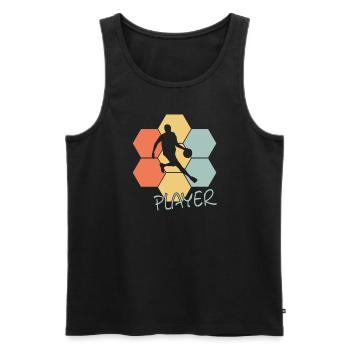 Basketball Player - Männer Premium Bio Tank Top - Schwarz - Vorne - AI Model Male 178 light (178cm)