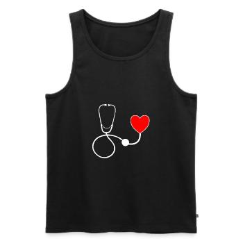 Krankenschwester Job Ausbildung Medizin Pflege - Männer Premium Bio Tank Top - Schwarz - Vorne - Michal (187cm)