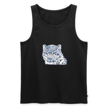 Leopard - Männer Premium Bio Tank Top - Schwarz - Vorne - AI Model Male 178 light (178cm)