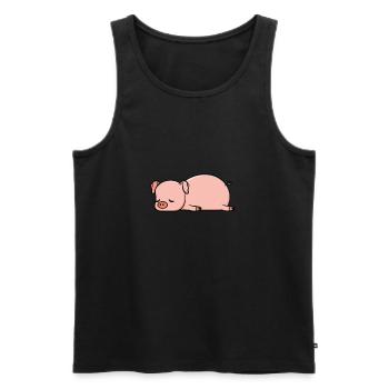 Non aujourd'hui cadeau de bacon de porc paresseux de porc - Débardeur bio Premium Homme - noir - Devant - Michal (187cm)