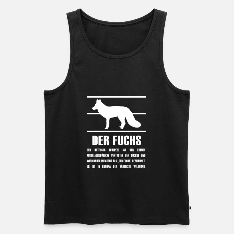 waldbewohner fuchs aus dem wald fuchs-steckbrief - Männer Premium Bio Tank Top - Schwarz