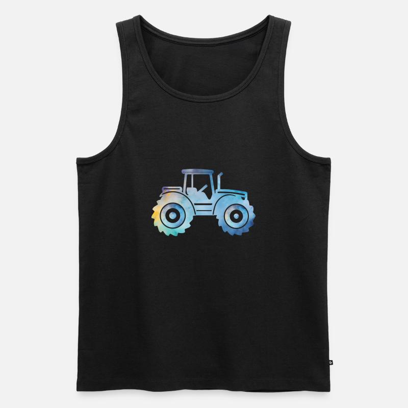 Traktor - Männer Premium Bio Tank Top - Schwarz