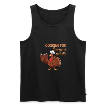 Cooking grouch turkey - Men's Premium Organic Tank Top - black - Front - AI Model Male 178 light (178cm)