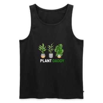 Plant Dad Shirt, Plant Daddy, Plant Shirt for Men - Débardeur bio Premium Homme - noir - Devant - AI Model Male 178 light (178cm)