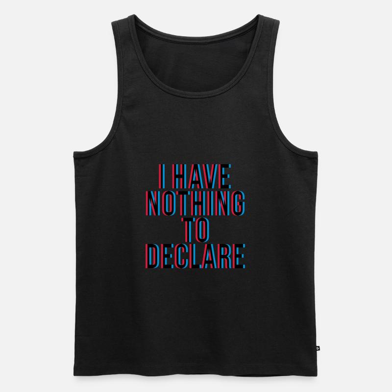 I have nothing to declare - Männer Premium Bio Tank Top - Schwarz