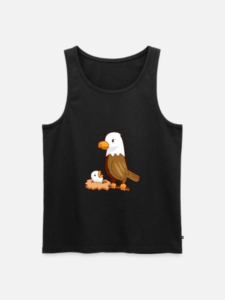 Eagle eagle baby nest bird - Men's Premium Organic Tank Top - black