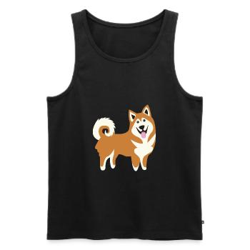 Shiba Inu, Islandhund - Männer Premium Bio Tank Top - Schwarz - Vorne - Michal (187cm)