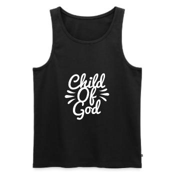 Christian Proverbs - Men's Premium Organic Tank Top - black - Front - Michal (187cm)