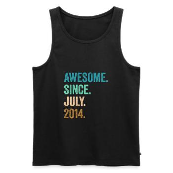 Awesome Since July 2014 8. Geburtstag - Männer Premium Bio Tank Top - Schwarz - Vorne - Michal (187cm)