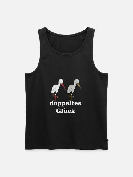 storchenpaar doppeltes glück - Männer Premium Bio Tank Top - Schwarz