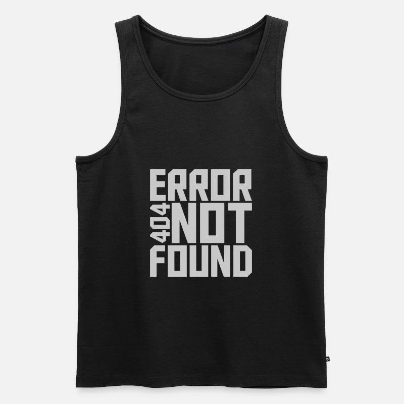 Error 404 not found - Männer Premium Bio Tank Top - Schwarz