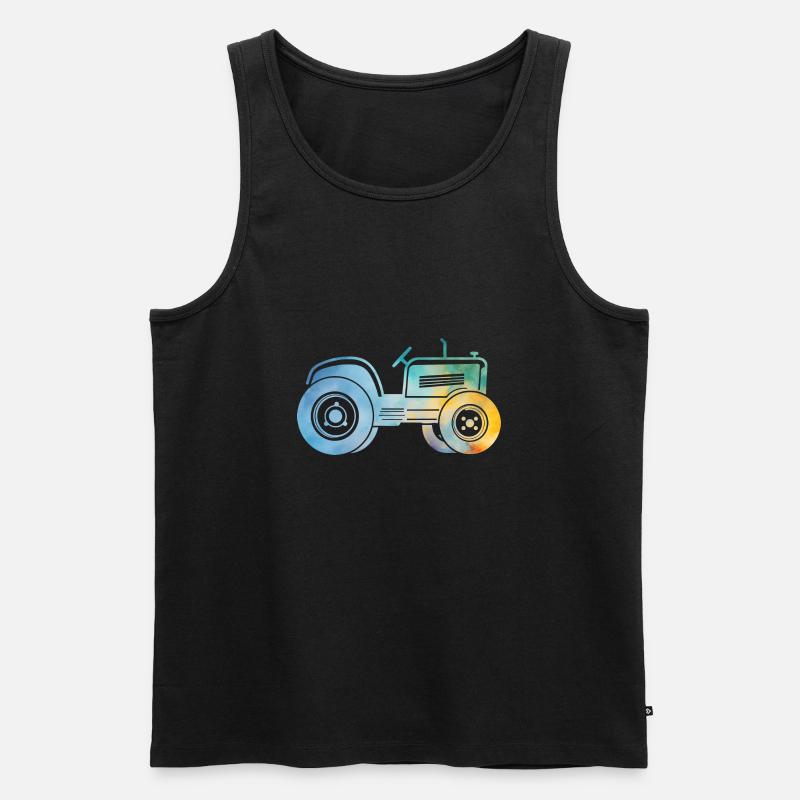Traktor - Männer Premium Bio Tank Top - Schwarz