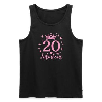 fabulous 20. 20th birthday - Men's Premium Organic Tank Top - black - Front - Michal (187cm)