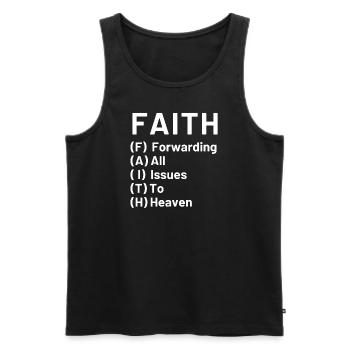 Glaube, Christus (Jesus) - Männer Premium Bio Tank Top - Schwarz - Vorne - Michal (187cm)