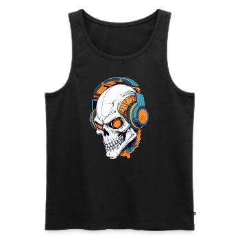 Der Klang der Knochen - Männer Premium Bio Tank Top - Schwarz - Vorne - AI Model Male 178 light (178cm)