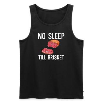 Kein Schlaf bis zum Brisket - Männer Premium Bio Tank Top - Schwarz - Vorne - Michal (187cm)