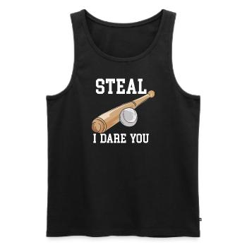 Steal I Dare You - Männer Premium Bio Tank Top - Schwarz - Vorne - Michal (187cm)