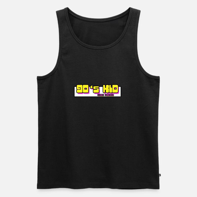 90's KID - Männer Premium Bio Tank Top - Schwarz