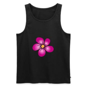 pink flower floral pattern flower vine flowery - Men's Premium Organic Tank Top - black - Front - AI Model Male 178 light (178cm)