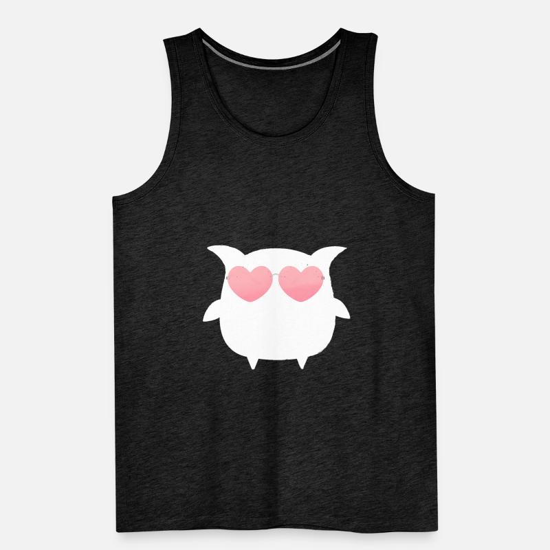 Eule, Comic, weisse eule,sonnenbrille,herz Männer Premium Bio Tank Top