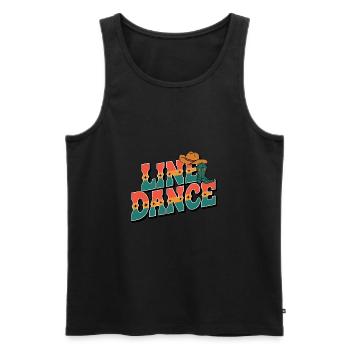 Danse en ligne La danse en ligne mon hobby - Débardeur bio Premium Homme - noir - Devant - Michal (187cm)