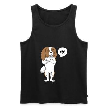 Cavalier King Charles Nö - Cavalier King Charles - Men's Premium Organic Tank Top - black - Front - AI Model Male 178 light (178cm)