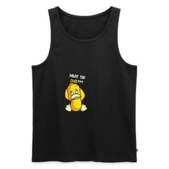 Qu’est-ce que le canard drôle et drôle cadeau - Débardeur bio Premium Homme - noir - Devant - Michal (187cm)