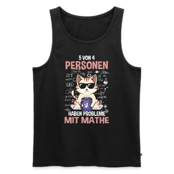 5 out of 4 people struggle with math - Men's Premium Organic Tank Top - black - Front - Michal (187cm)