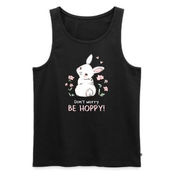 Don't Worry Be Hobby Rabbit Rabbit - Men's Premium Organic Tank Top - black - Front - AI Model Male 178 light (178cm)