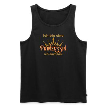 ich bin eine Prinzessin ich darf das - Männer Premium Bio Tank Top - Schwarz - Vorne - AI Model Male 178 light (178cm)