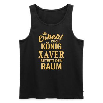 Name Xaver Geschenk Geburtstag lustig König - Männer Premium Bio Tank Top - Schwarz - Vorne - Michal (187cm)