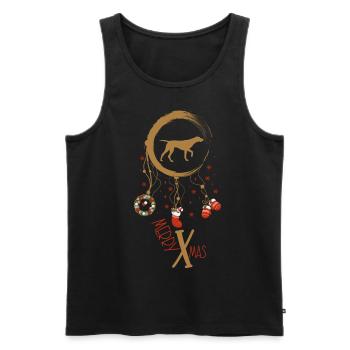 Pointer Weihnachten Weihnachtstraumfänger - Männer Premium Bio Tank Top - Schwarz - Vorne - Michal (187cm)