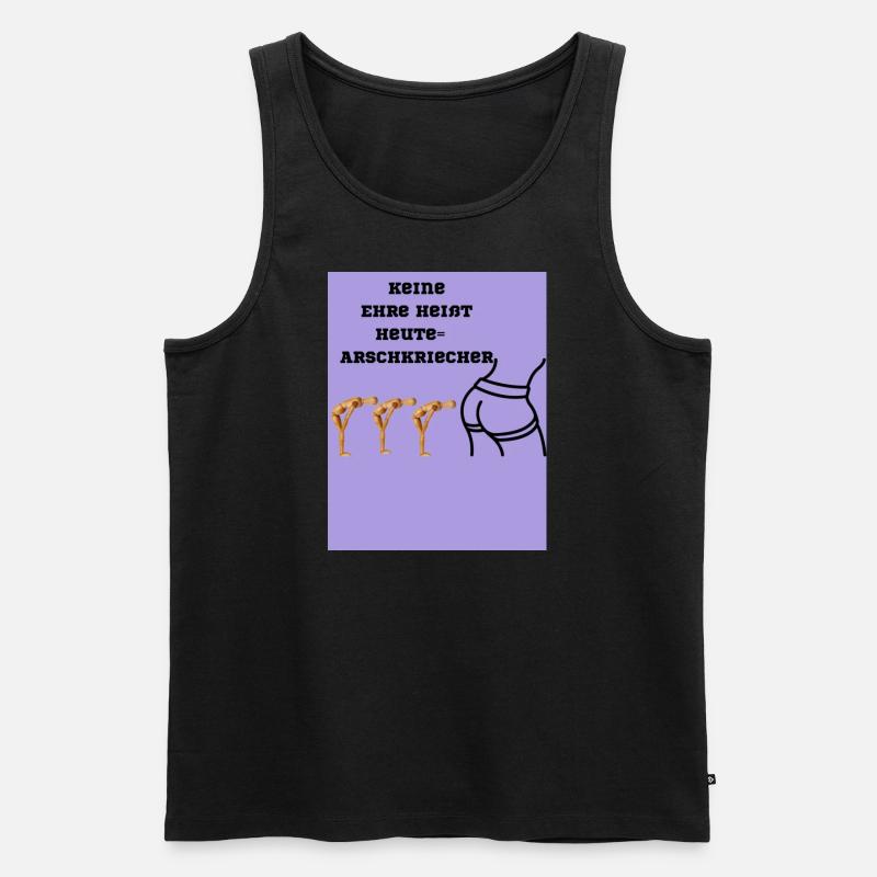 Arschkriecher - Männer Premium Bio Tank Top - Schwarz