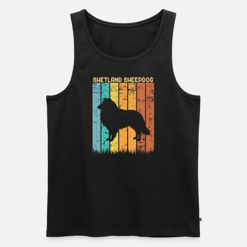 Shetland Schäferhund - Männer Premium Bio Tank Top - Schwarz