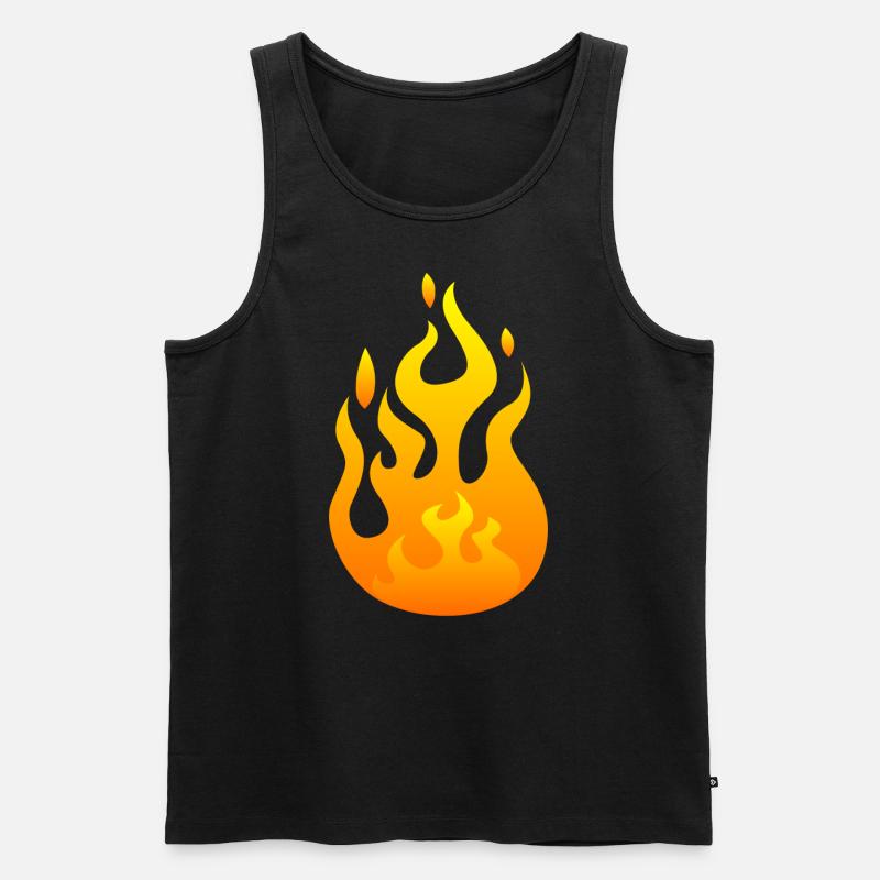 Flamme Feuerspucker - Männer Premium Bio Tank Top - Schwarz