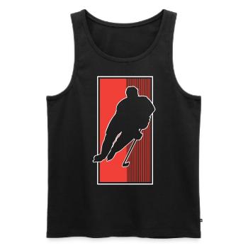 Eishockey Hockey sur glace - Débardeur bio Premium Homme - noir - Devant - AI Model Male 178 light (178cm)