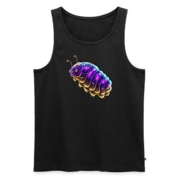 Tardigrades, Space, Tardigrade Cosmos Distressed - Men's Premium Organic Tank Top - black - Front - AI Model Male 178 light (178cm)