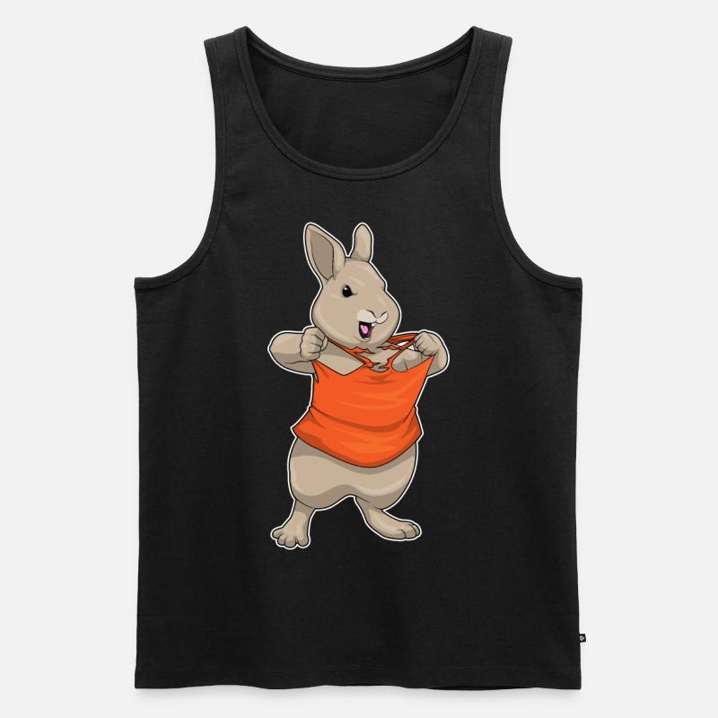 Hase Bodybuilder Bodybuilding - Männer Premium Bio Tank Top - Schwarz